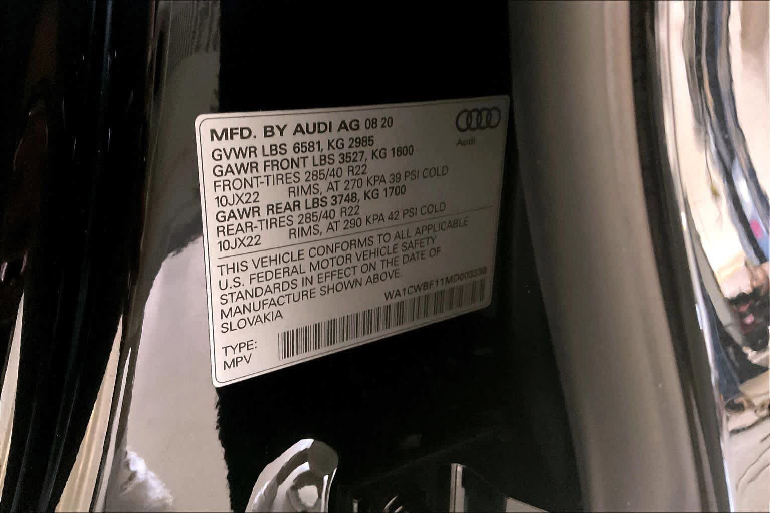 Used 2021 Audi SQ8 Prestige w/ Prestige Package AWD/4WD image 31