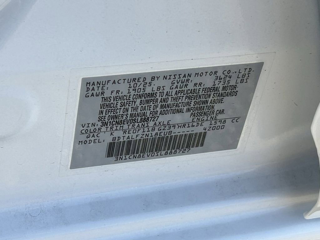 New 2025 Nissan Versa SV image 20