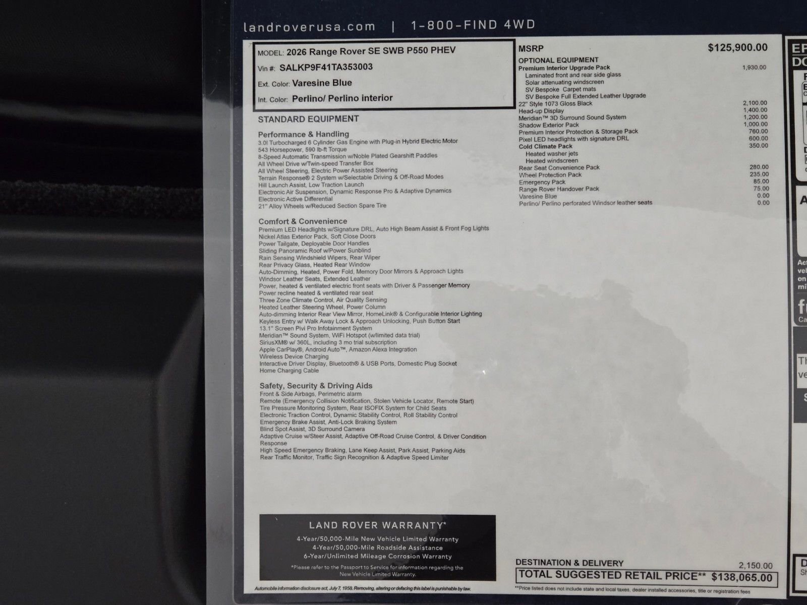 New 2026 Land Rover Range Rover SE image 32