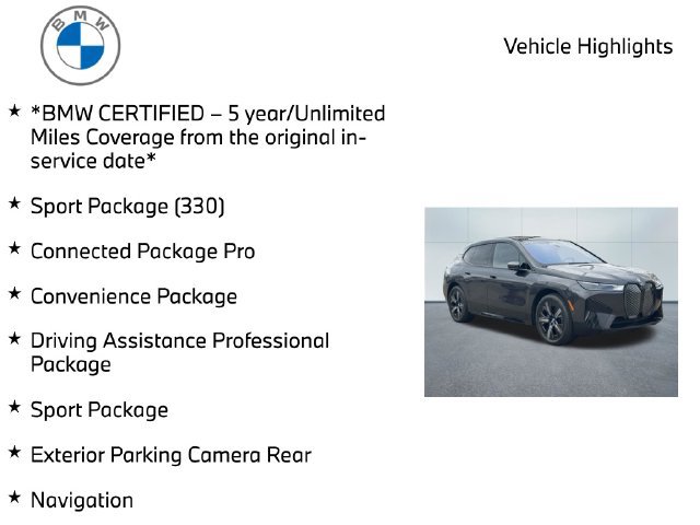 Certified 2024 BMW iX xDrive50 w/ Sport Package AWD/4WD image 10