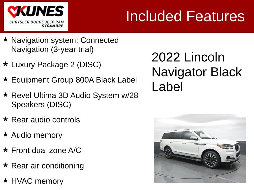 Used 2022 Lincoln Navigator Black Label AWD/4WD image 3