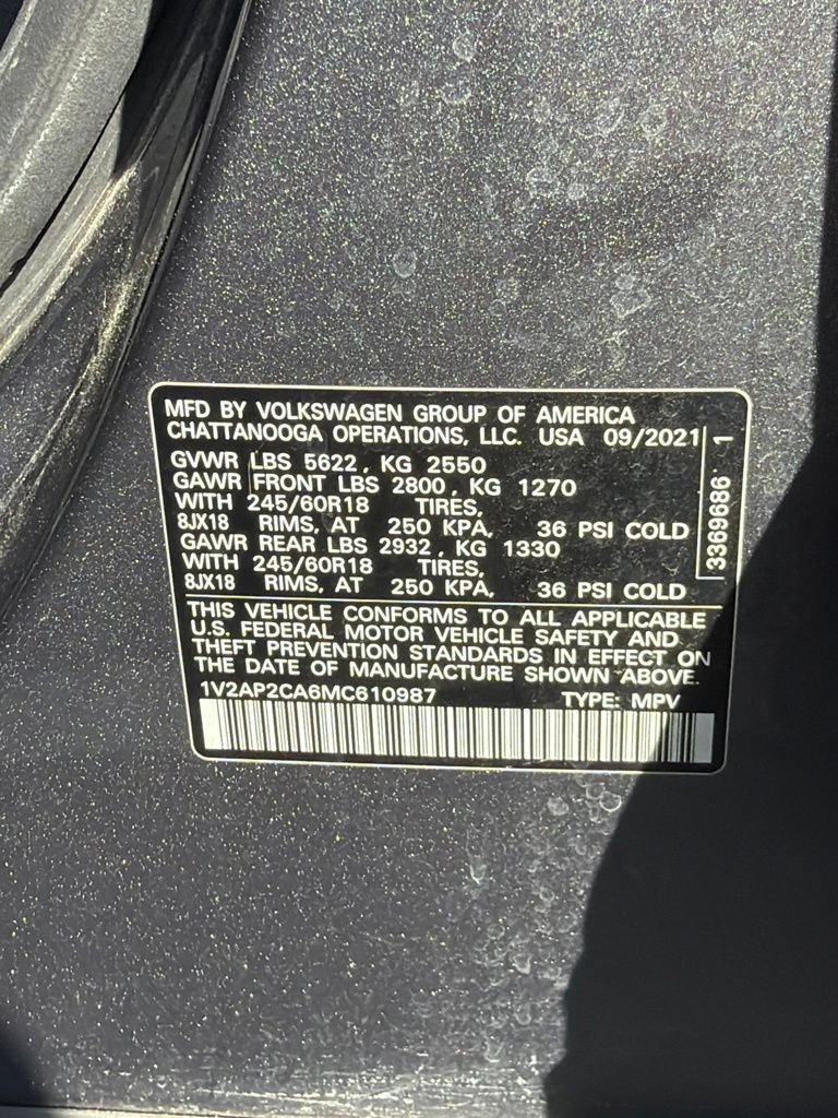 Used 2021 Volkswagen Atlas S FWD image 17