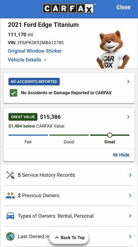 Used 2021 Ford Edge Titanium FWD image 32