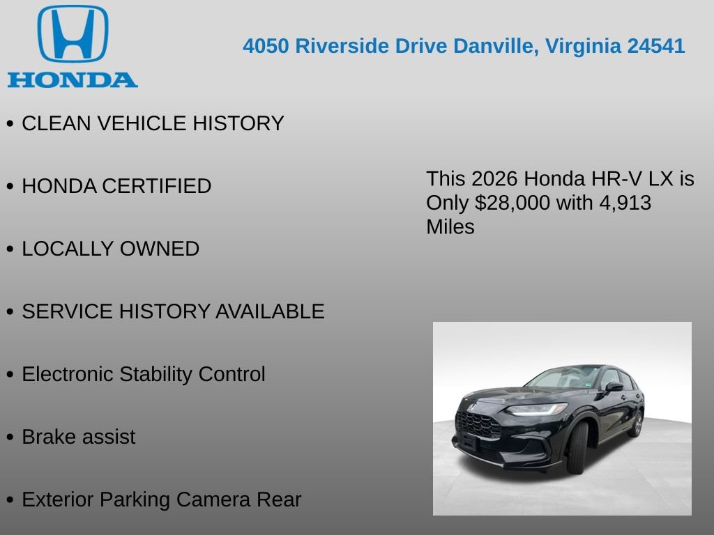 Certified 2026 Honda HR-V LX image 7