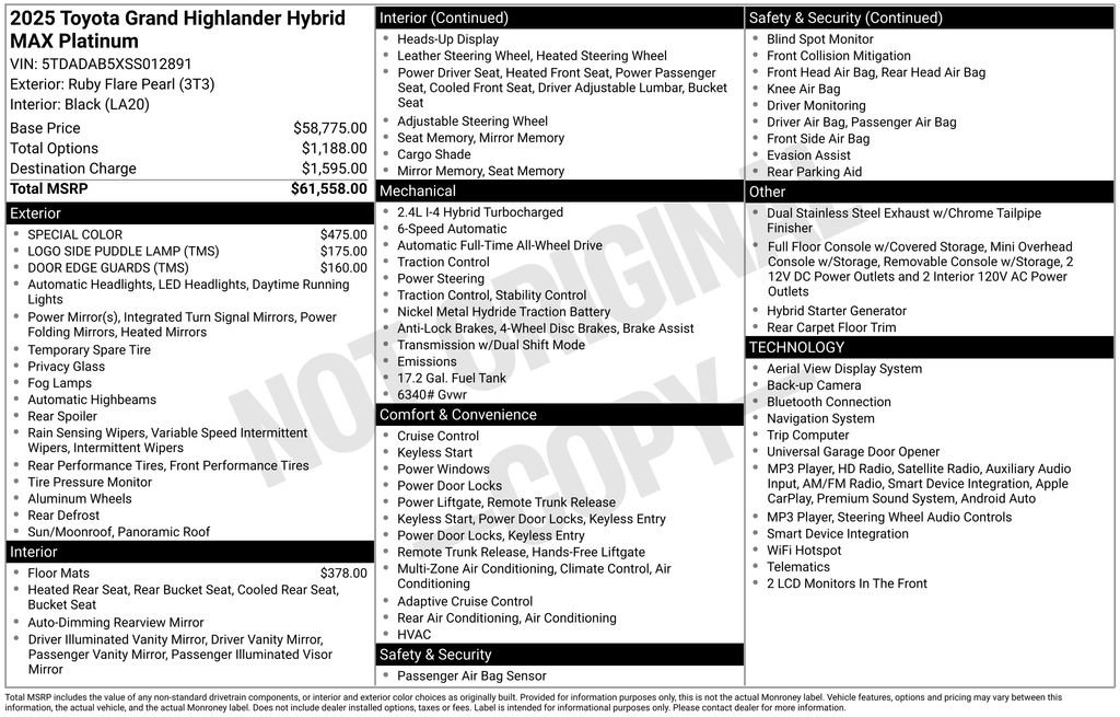 Used 2025 Toyota Grand Highlander AWD Hybrid image 34