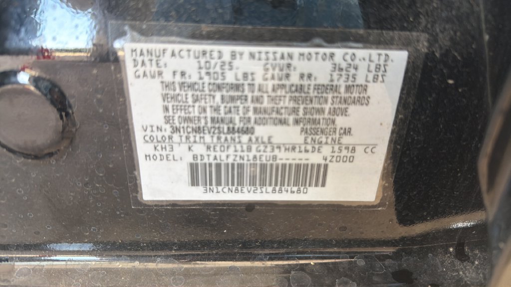 Certified 2025 Nissan Versa SV w/ Trunk Package FWD image 7