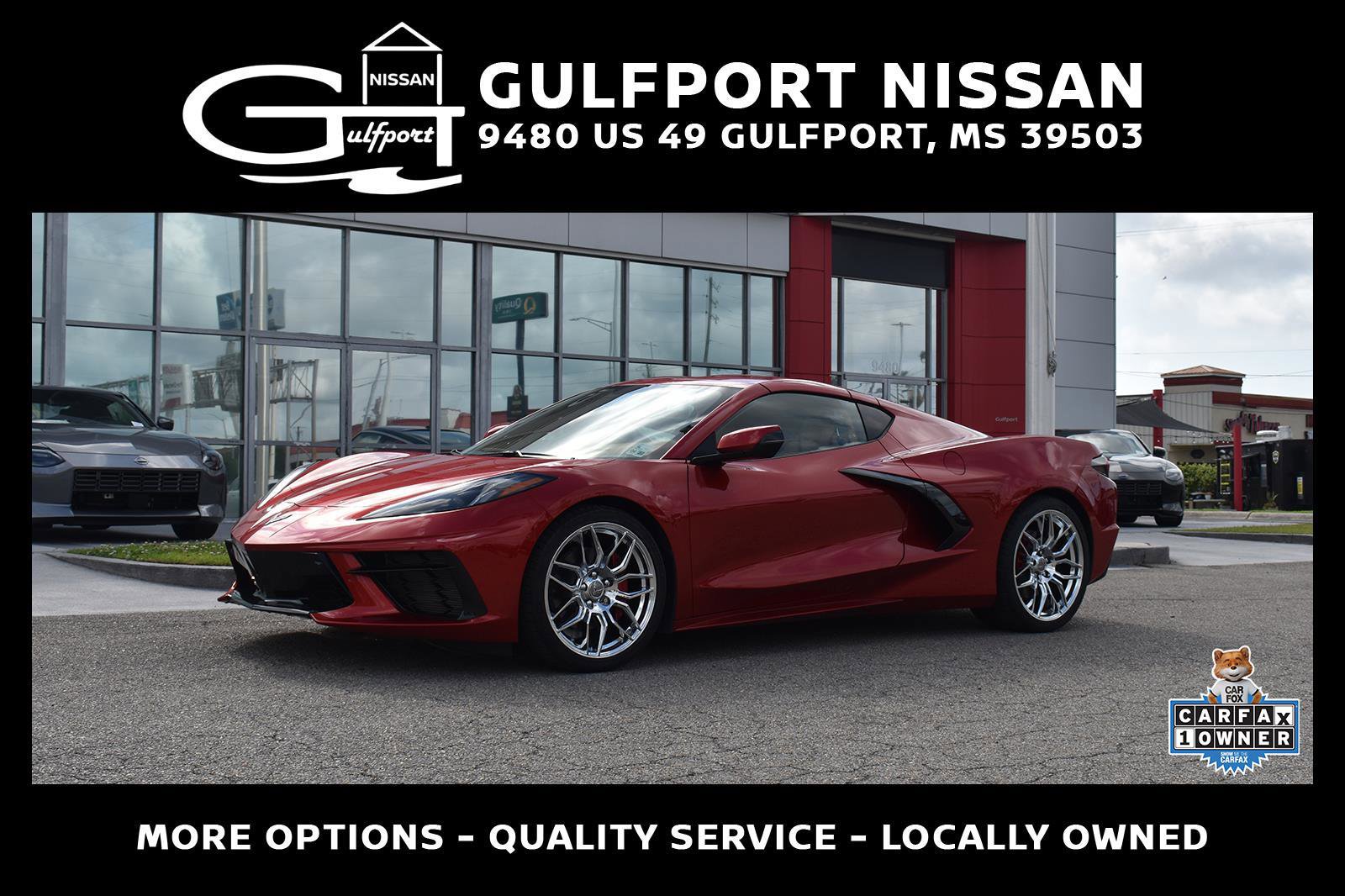Used 2021 Chevrolet Corvette Stingray Premium Cpe w/ Engine Appearance Package RWD image 1