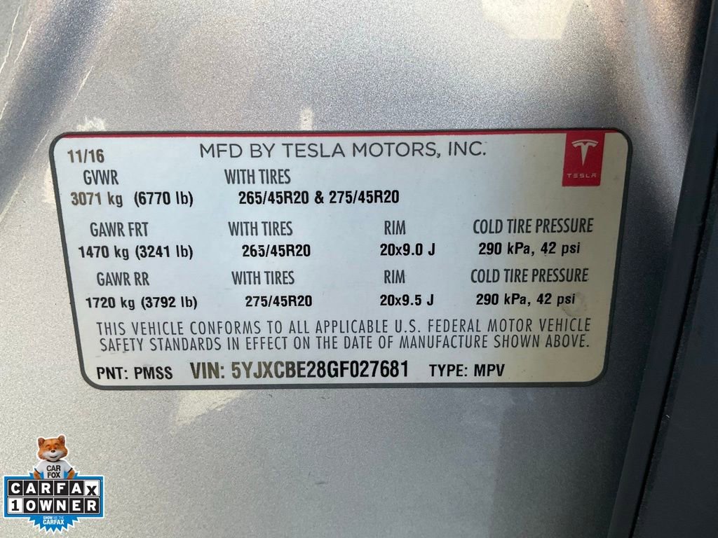 Used 2016 Tesla Model X 75D image 23