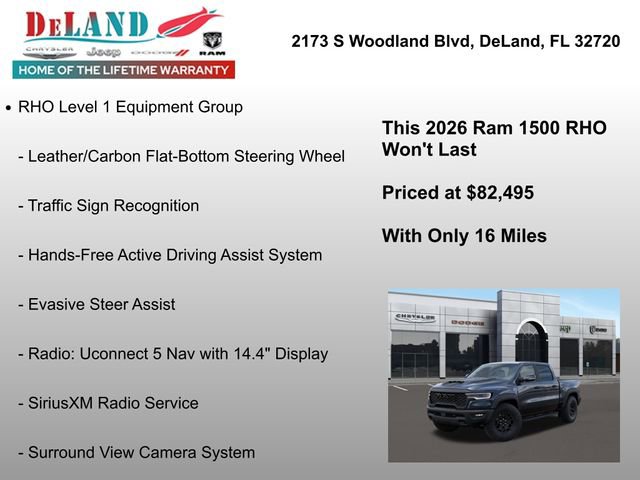 New 2026 RAM 1500 RHO w/ RHO Level 1 Equipment Group image 30