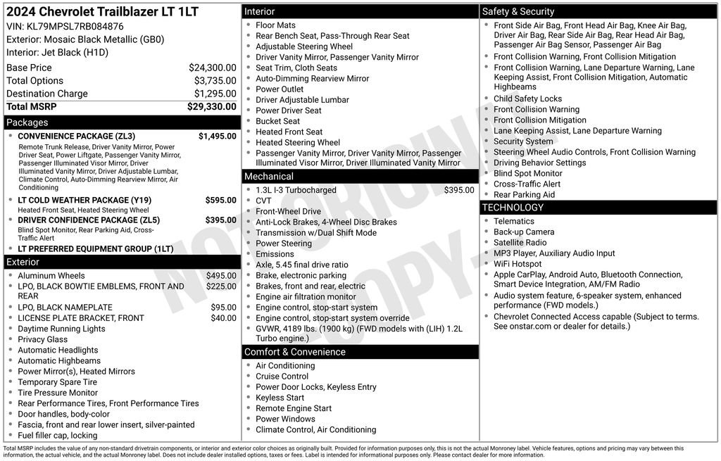 Certified 2024 Chevrolet TrailBlazer LT w/ Convenience Package FWD image 11