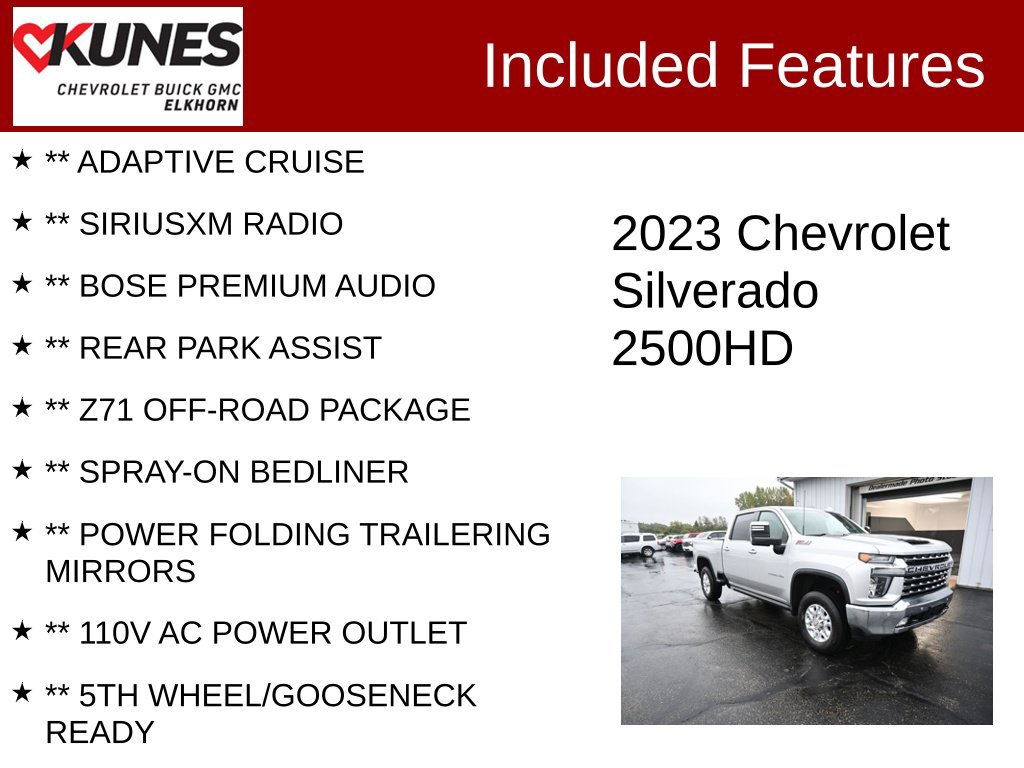 Used 2023 Chevrolet Silverado 2500 LTZ w/ LTZ Plus Package AWD/4WD image 3