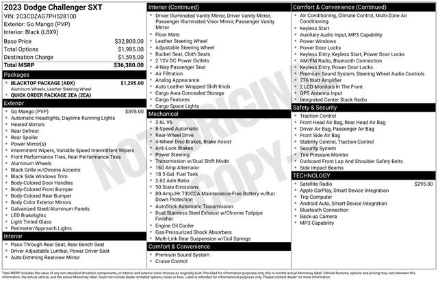 Used 2023 Dodge Challenger SXT w/ Blacktop Package image 27