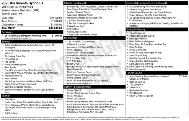 Certified 2025 Kia Sorento EX w/ EX Panoramic Sunroof Package image 31