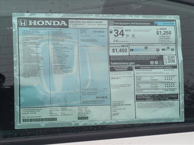 New 2026 Honda Civic Sport image 17