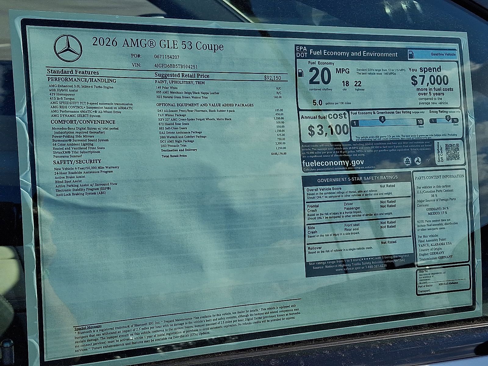 New 2026 Mercedes-Benz GLE 53 AMG 4MATIC Coupe image 19