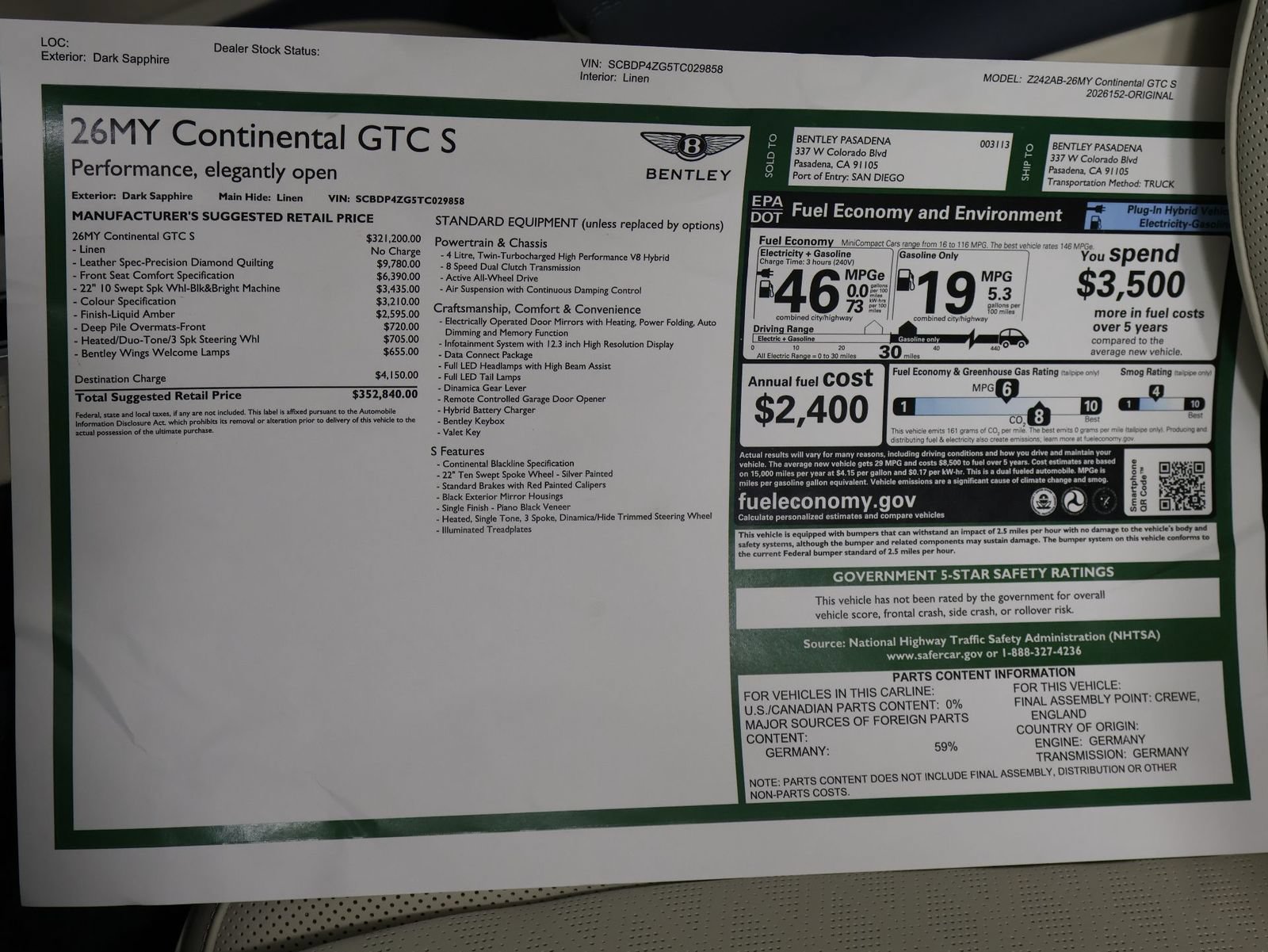 New 2026 Bentley Continental GTC AWD/4WD image 39