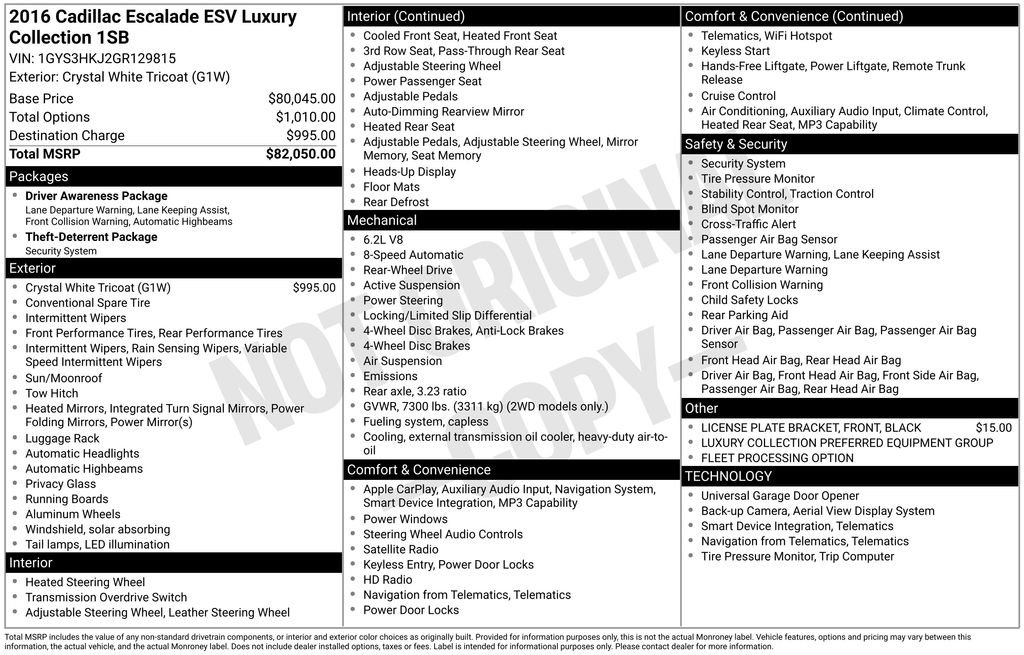 Used 2016 Cadillac Escalade ESV Luxury image 2