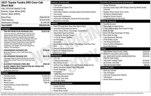 Used 2021 Toyota Tundra SR5 w/ TRD Off-Road Plus Package image 23