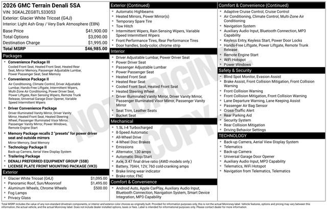 New 2026 GMC Terrain Denali AWD/4WD image 26