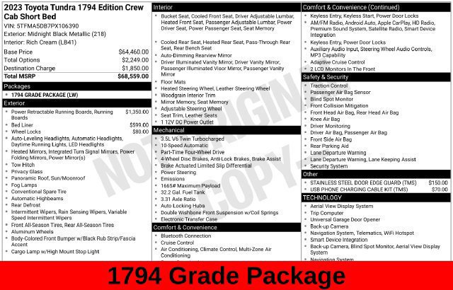 Used 2023 Toyota Tundra 1794 Edition AWD/4WD image 14