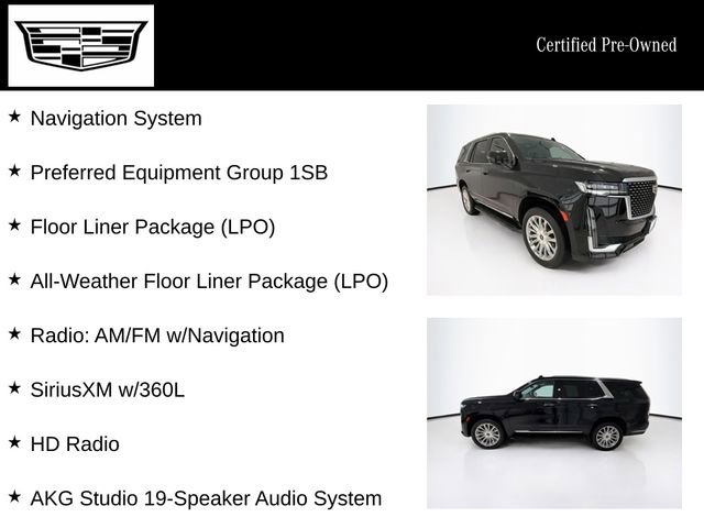 Used 2023 Cadillac Escalade Premium Luxury w/ LPO, Floor Liner Package AWD/4WD image 4