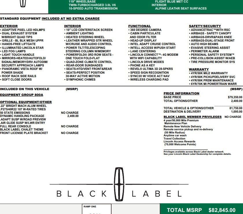 Used 2022 Lincoln Aviator Black Label w/ Dynamic Handling Package image 2