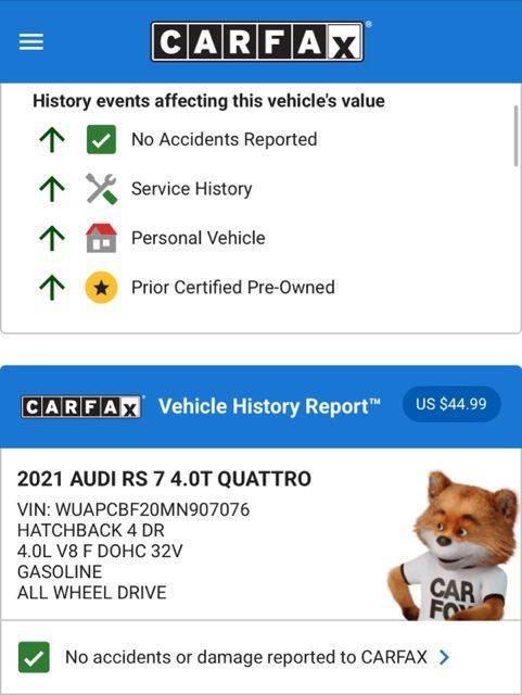 Used 2021 Audi RS 7 Sportback w/ Carbon Optic Package image 5