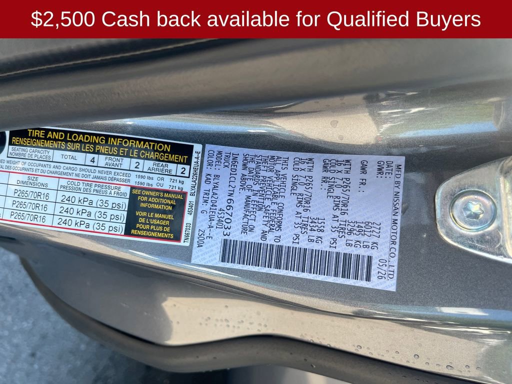 New 2026 Nissan Frontier S w/ Tow Package RWD image 29