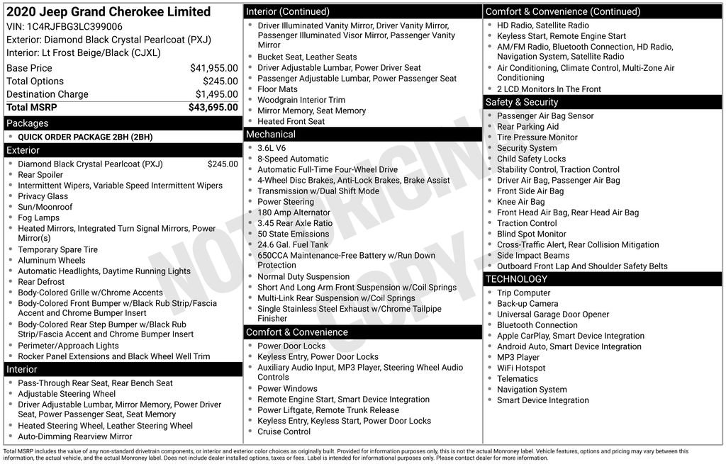 Used 2020 Jeep Grand Cherokee Limited image 4