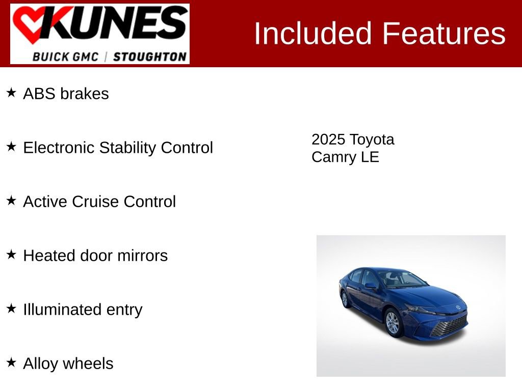 Used 2025 Toyota Camry LE FWD image 3