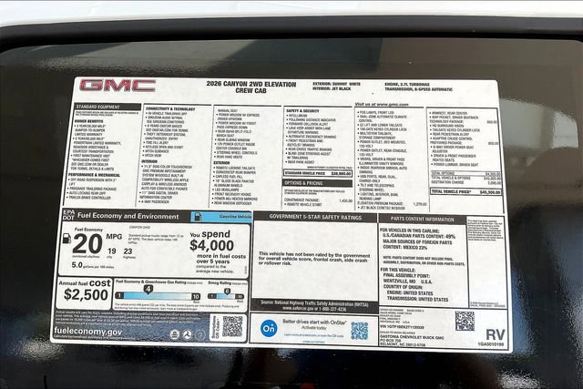 New 2026 GMC Canyon Elevation w/ Convenience Package image 15
