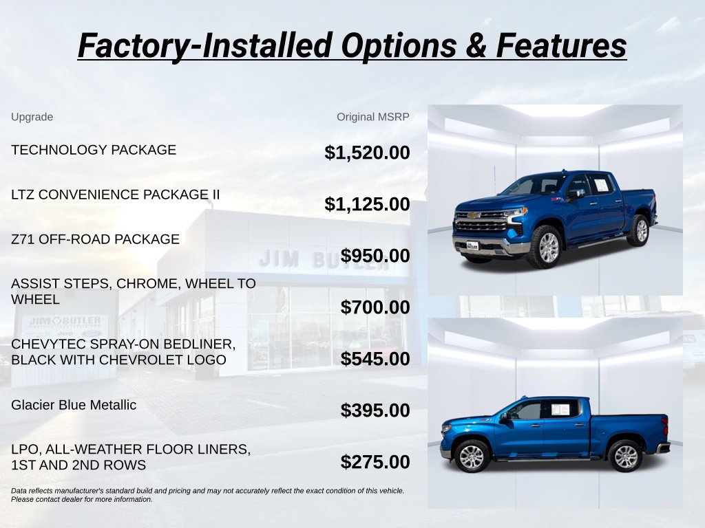Used 2022 Chevrolet Silverado 1500 LTZ w/ Technology Package AWD/4WD image 3