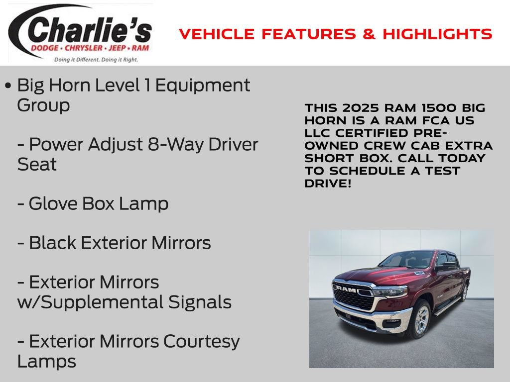 Certified 2025 RAM 1500 Big Horn AWD/4WD image 19