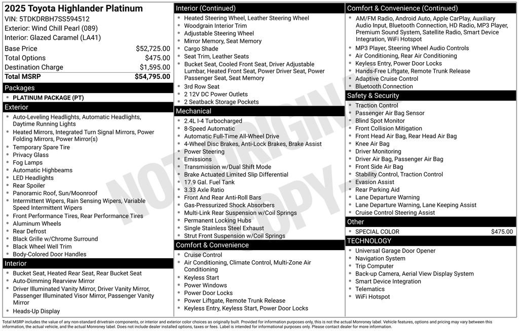 Used 2025 Toyota Highlander Platinum image 46
