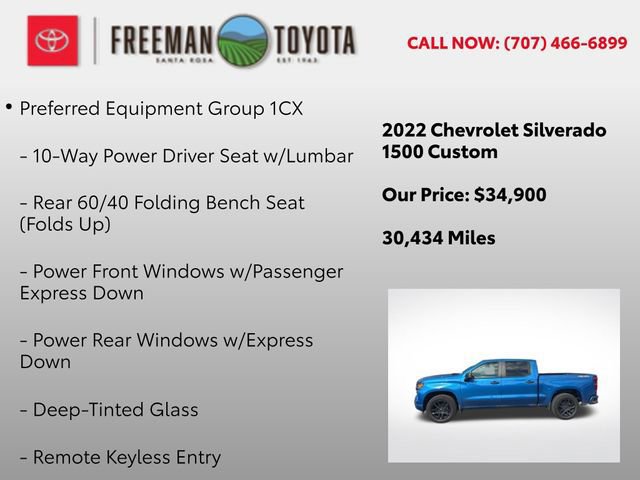 Used 2022 Chevrolet Silverado 1500 Custom w/ LPO, Dark Essentials Package image 5