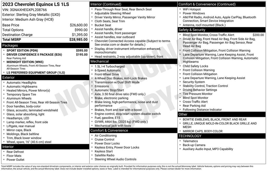 Used 2023 Chevrolet Equinox LS w/ Sport Edition image 19