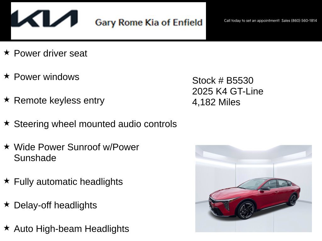Certified 2025 Kia K4 GT-Line w/ GT-Line Sunroof Package FWD image 21