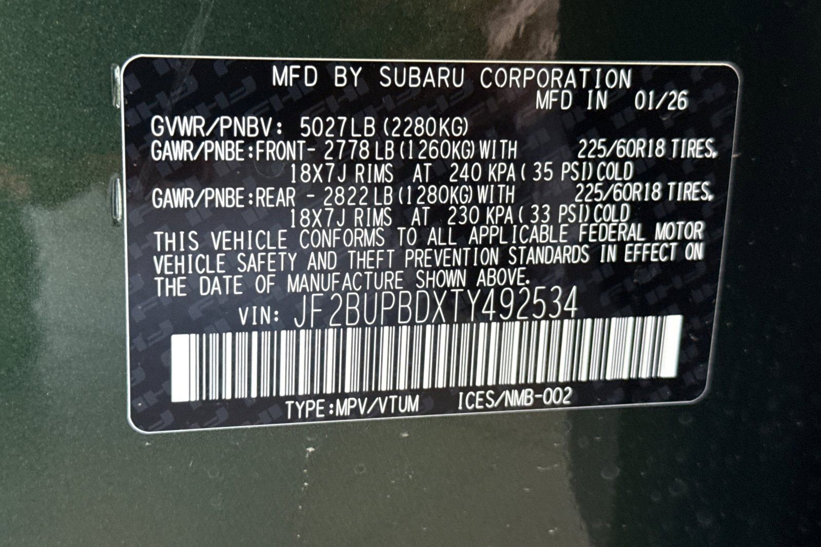 New 2026 Subaru Outback Premium image 28