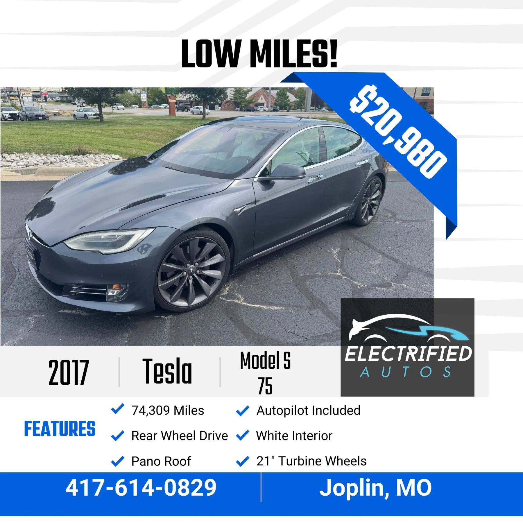 Used 2017 Tesla Model S 75