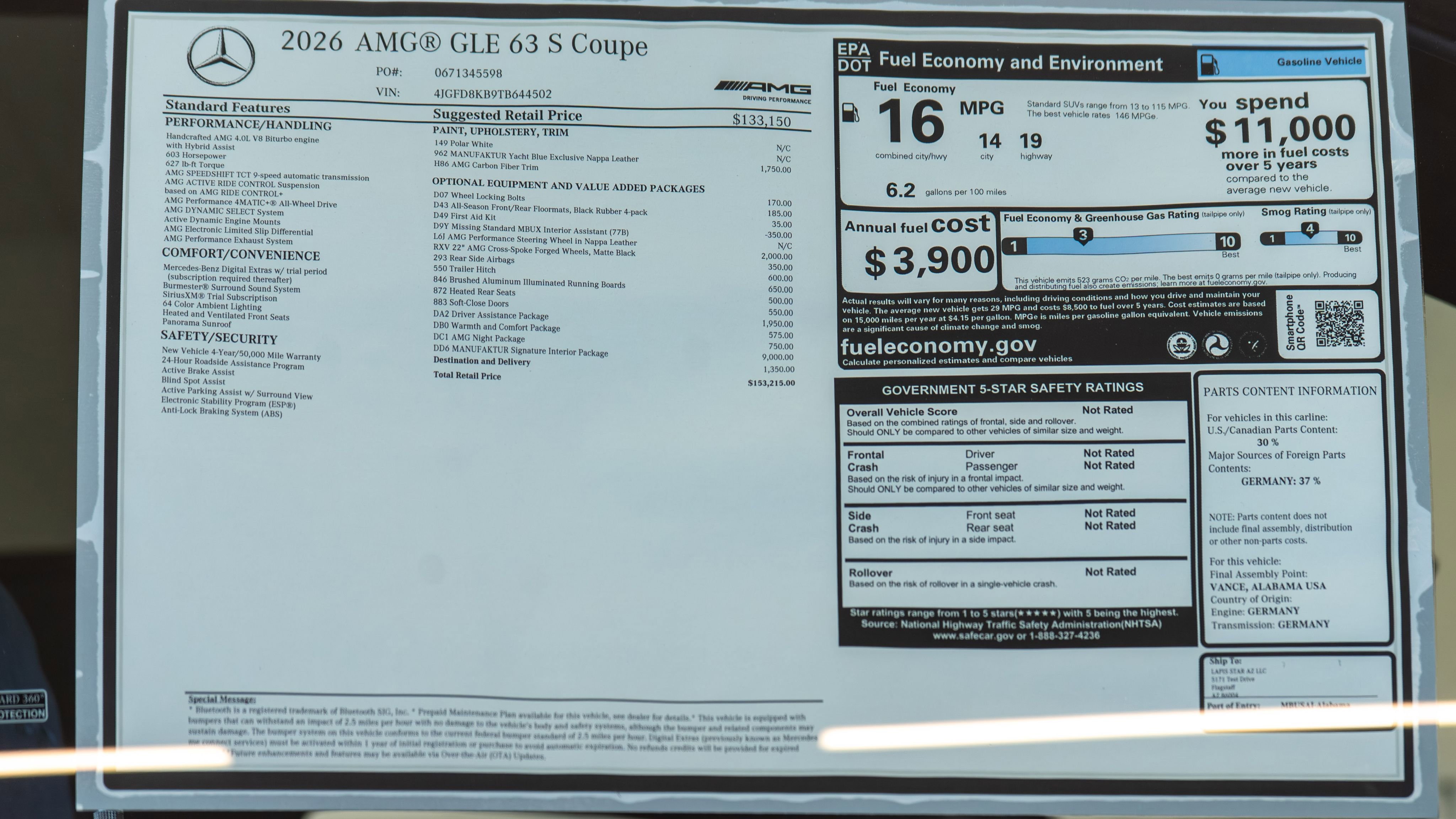 New 2026 Mercedes-Benz GLE 63 AMG S image 37