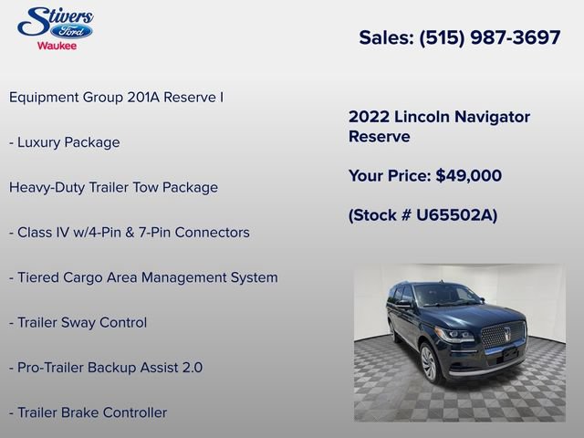 Used 2022 Lincoln Navigator Reserve AWD/4WD image 8