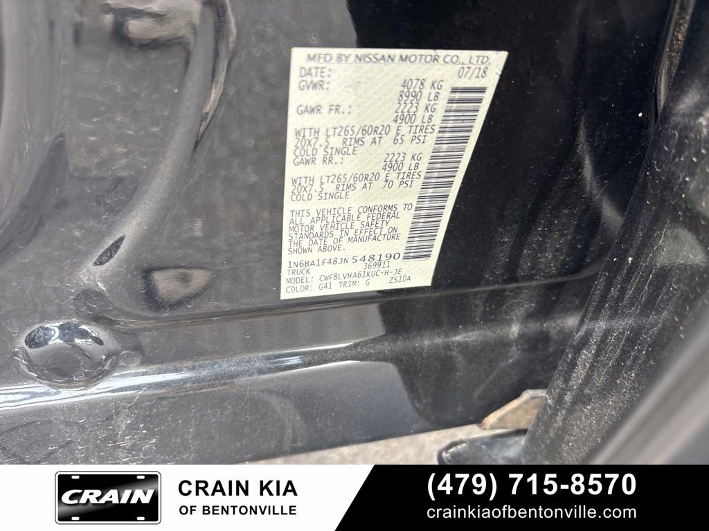 Used 2018 Nissan Titan SL w/ Midnight Edition AWD/4WD image 9