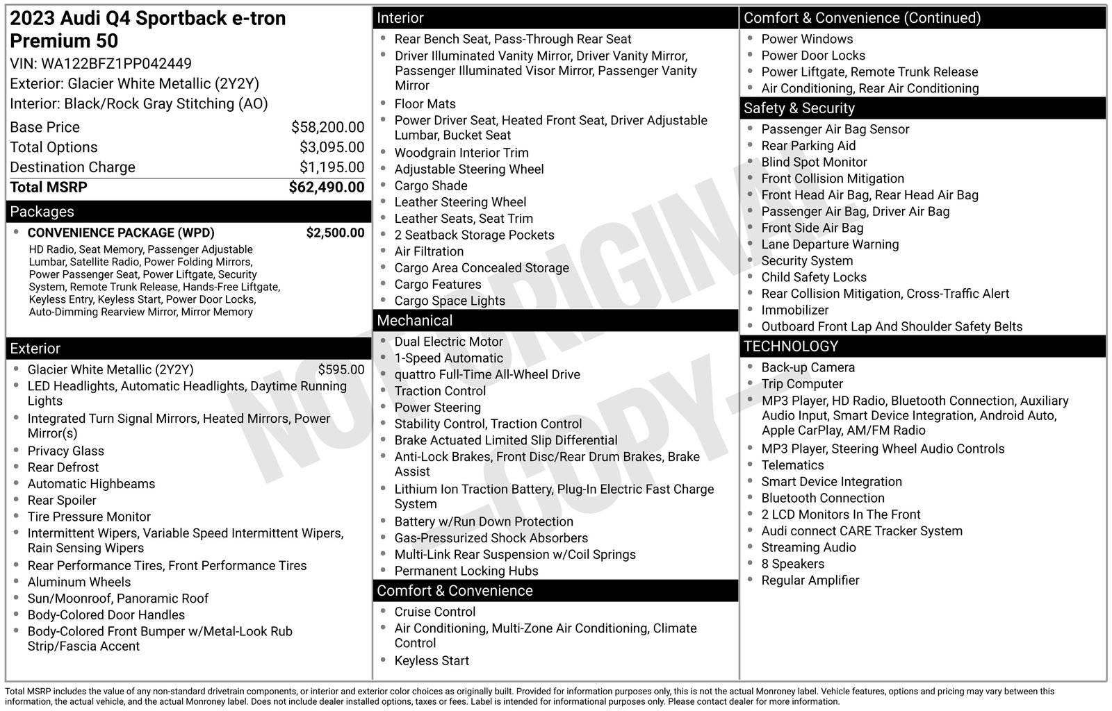 Certified 2023 Audi Q4 e-tron Premium w/ Convenience Package AWD/4WD image 32