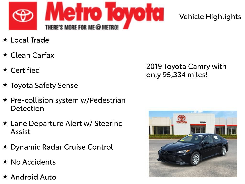 Certified 2019 Toyota Camry LE FWD image 8