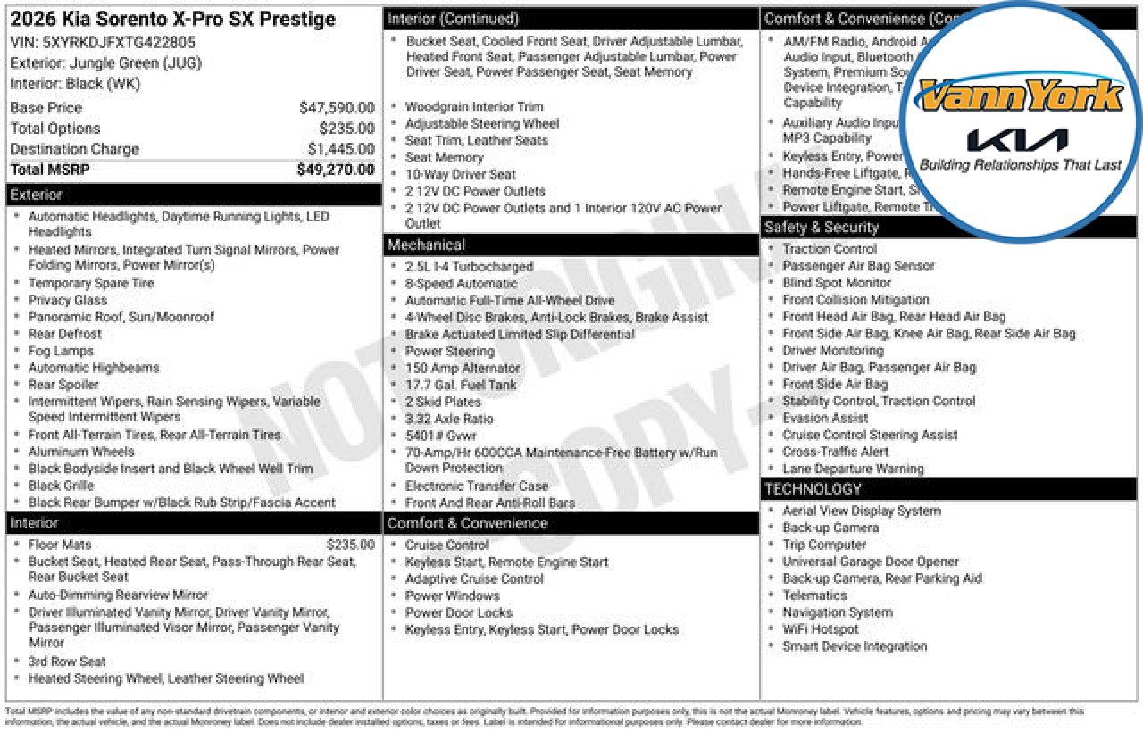 New 2026 Kia Sorento SX Prestige image 28