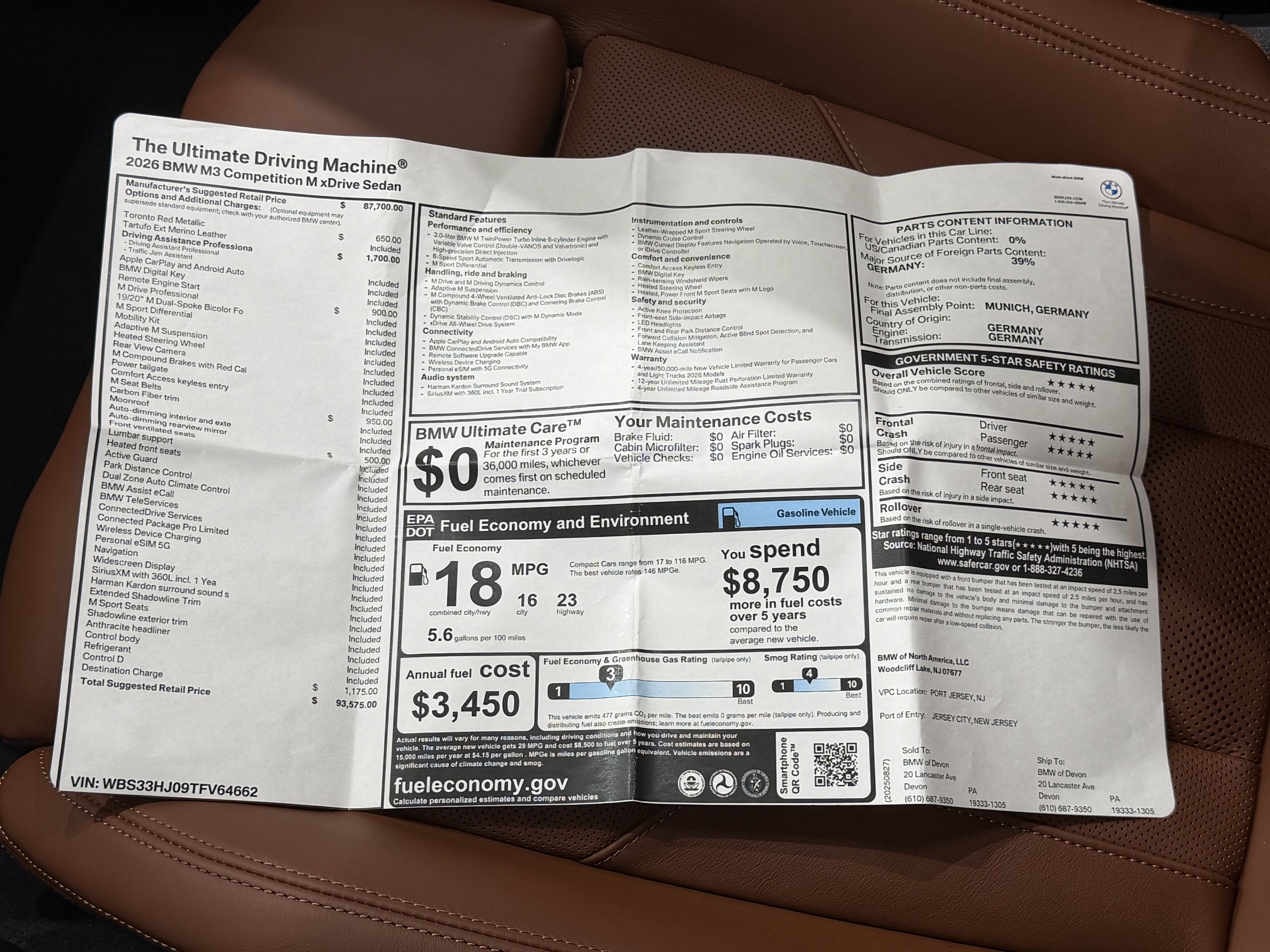 Used 2026 BMW M3 Competition AWD/4WD image 61