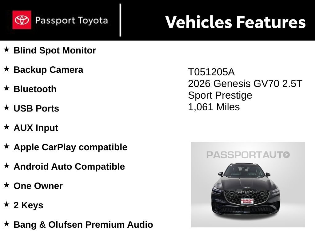 Used 2026 Genesis GV70 2.5T Sport Prestige AWD/4WD image 10