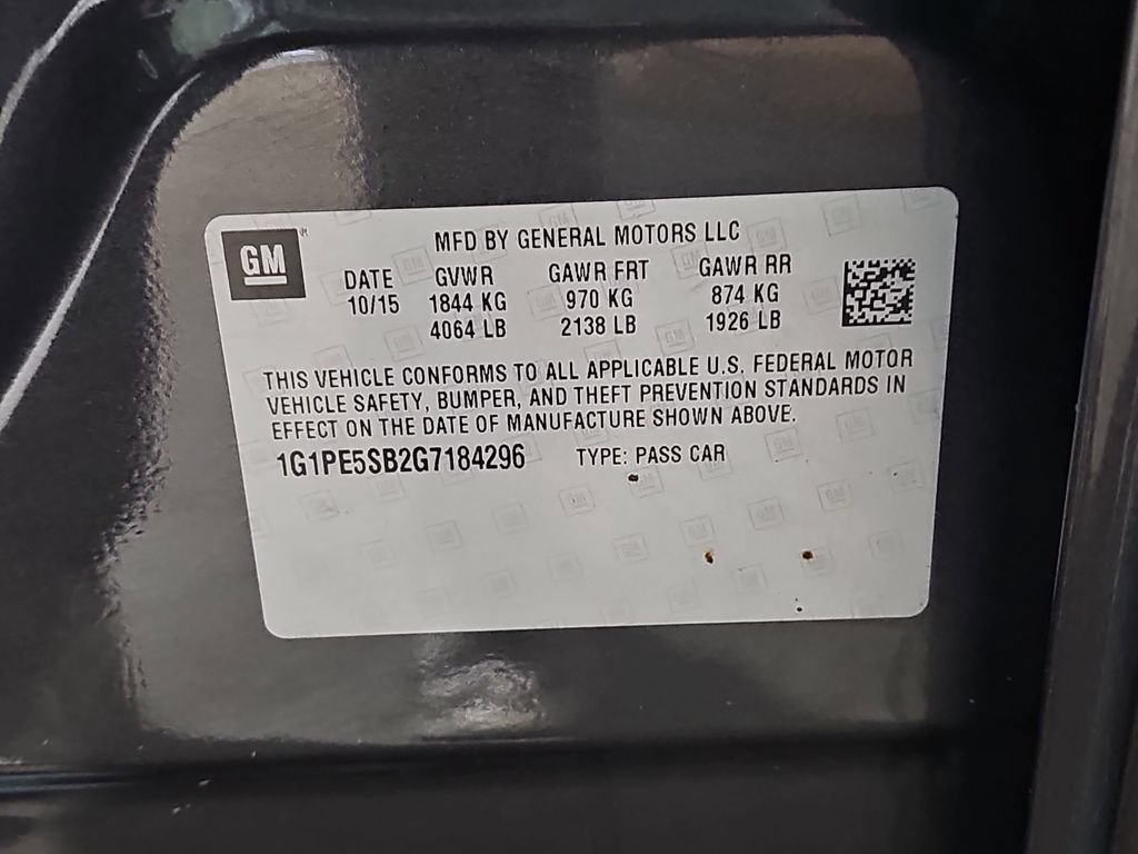 Certified 2016 Chevrolet Cruze LT w/ Technology Package FWD image 40