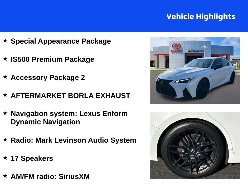 Used 2024 Lexus IS 500 w/ Accessory Package 2 RWD image 4
