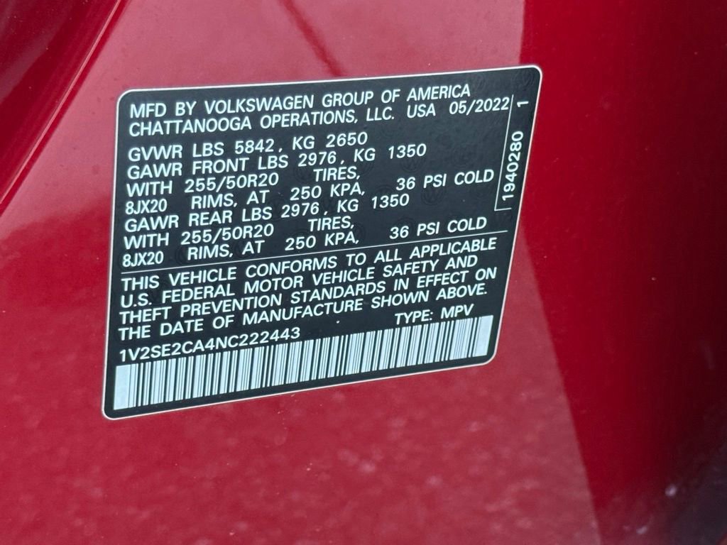Used 2022 Volkswagen Atlas Cross Sport SEL R-Line image 73
